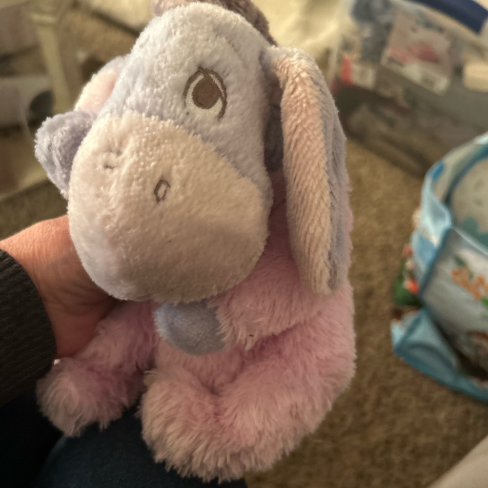 50%ffw❤️ Baby Eeyore Purple Plush SOFT! Winnie the Pooh Disney Park Toy
